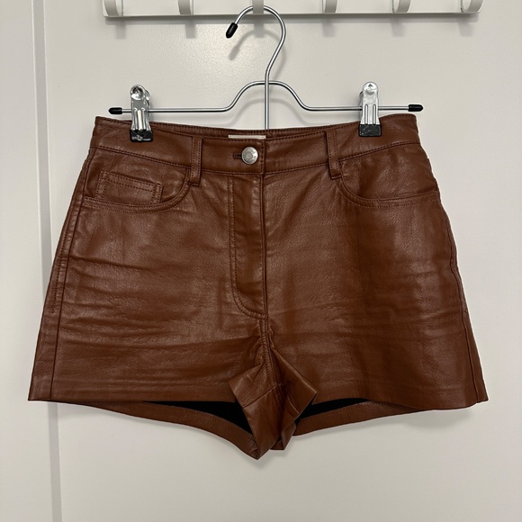 Aritzia Wilfred Faux Leather Mini Short, xs - Picture 2 of 8